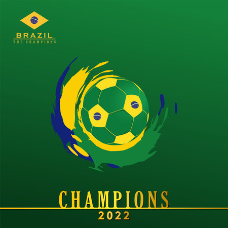 abstract background brazil flag, vector illustration and text, perfect color combinationのイラスト素材