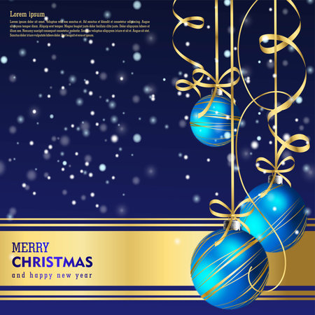 Merry Christmas background. Winter Holiday Posters or banners design in modern realistic styleの写真素材
