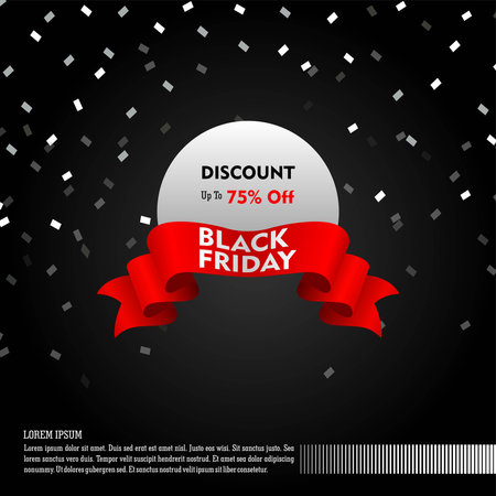 Black Friday Sale. Modern minimalist design. Template for promotion, advertising, web, social and fashion ads.のイラスト素材