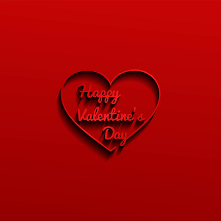 Happy Valentine's Day Banner Greeting Card with glossy colors and elegant graphic designのイラスト素材