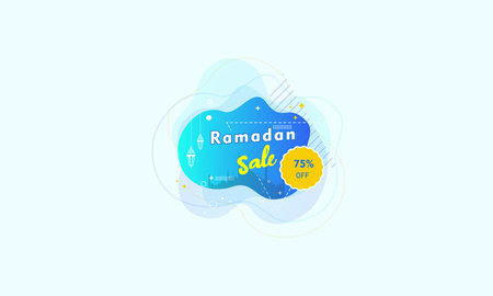 Ramadan sale social media banner discount template design for business promotionのイラスト素材