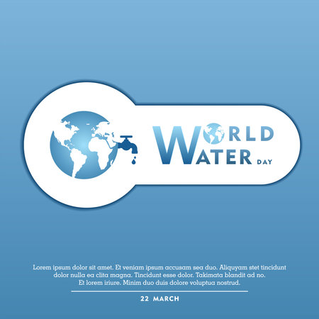 world water day background , greeting card or poster for campaign save water. Save the waterのイラスト素材