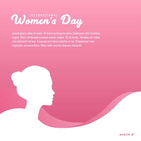 Happy international women's day March 8, with beautiful colors and feminine designsのイラスト素材