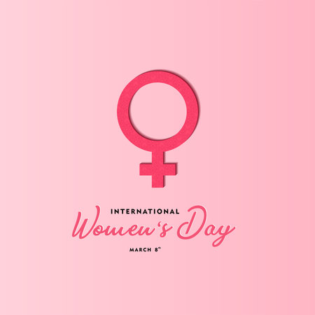 Happy international women's day March 8, with beautiful colors and feminine designsのイラスト素材