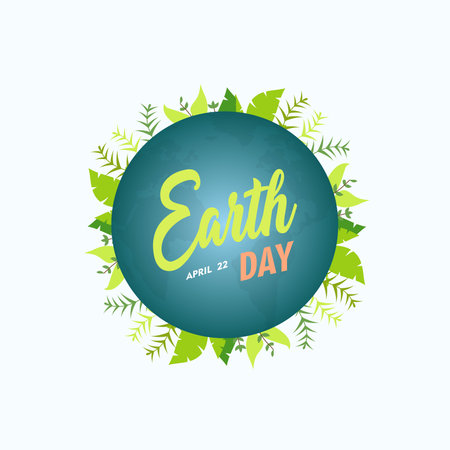 Happy Earth Day, april 22, social media post for environment safety celebrationのイラスト素材