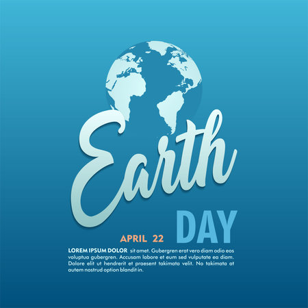 Happy Earth Day, april 22, social media post for environment safety celebrationのイラスト素材