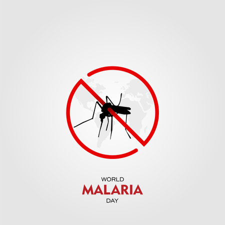 World Malaria Day, April 25, campaign malaria day for social mediaのイラスト素材