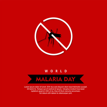 World Malaria Day, April 25, campaign malaria day for social mediaのイラスト素材