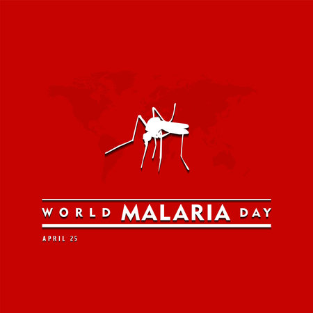 World Malaria Day, April 25, campaign malaria day for social mediaのイラスト素材