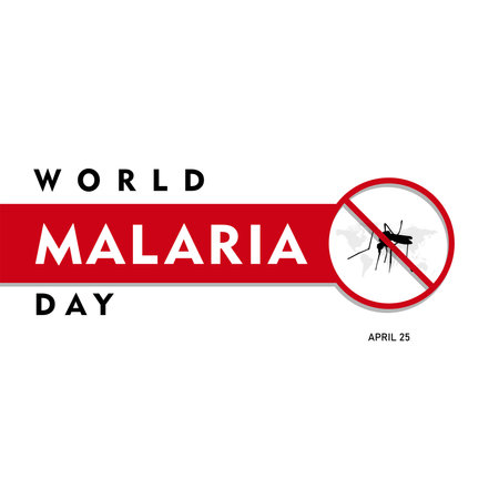 World Malaria Day, April 25, campaign malaria day for social mediaのイラスト素材