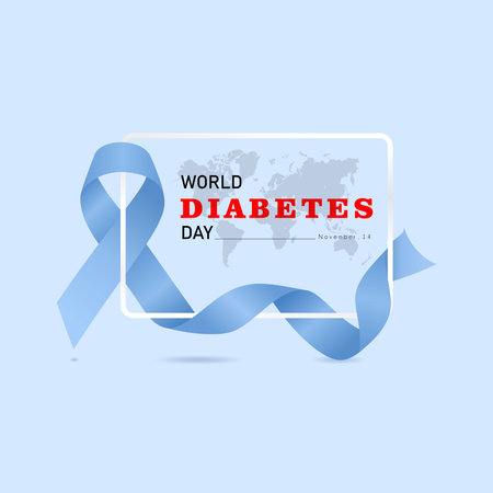 World Diabetes Day. diabetes awareness day. celebrated every year on November 14のイラスト素材