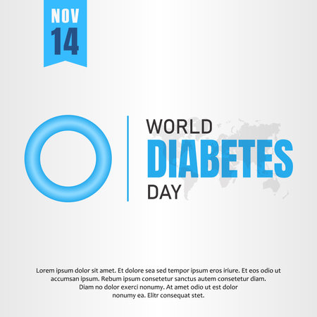 World Diabetes Day. diabetes awareness day. celebrated every year on November 14のイラスト素材