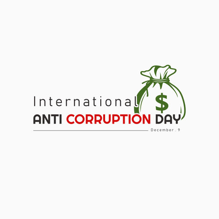 International anti corruption day. Suitable for greeting card international anti corruption day celebrationのイラスト素材