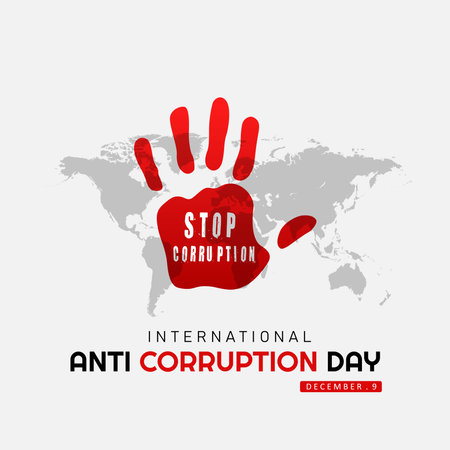 International anti corruption day. Suitable for greeting card international anti corruption day celebrationのイラスト素材