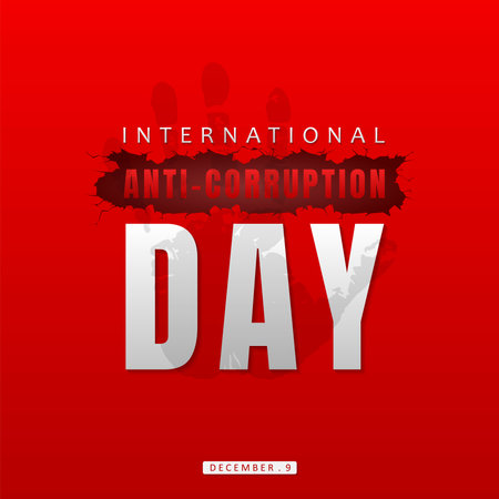 International anti corruption day. Suitable for greeting card international anti corruption day celebrationのイラスト素材