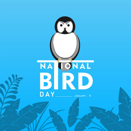 vector graphic of national bird day good for national bird day celebration. flyer design.flat illustrationのイラスト素材
