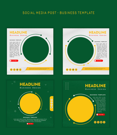 Social media post template modern design, for business digital marketing online, banner and posterのイラスト素材