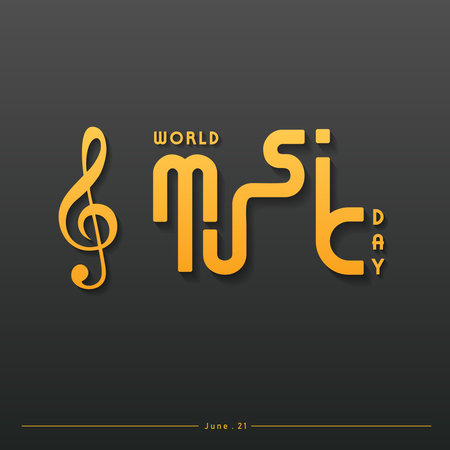 World Music Day vector graphic is great for World Music Day celebrations, flat design, flyer designのイラスト素材