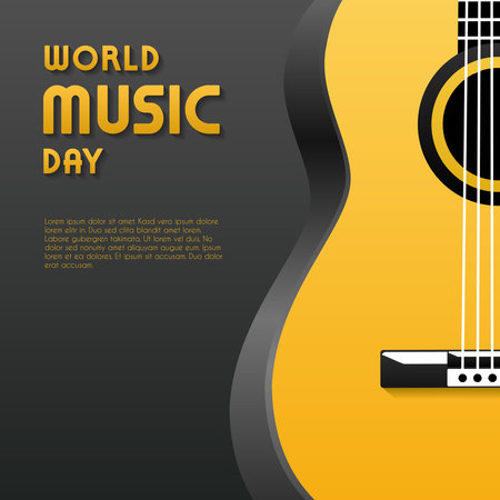 World Music Day vector graphic is great for World Music Day celebrations, flat design, flyer designのイラスト素材