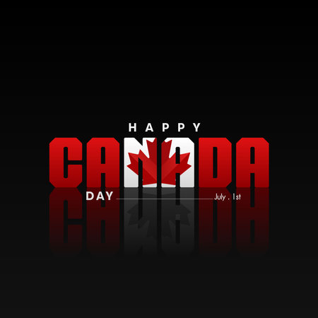 Canada day background or banner design template celebrated on July 1st. Canada independence day backgroundのイラスト素材