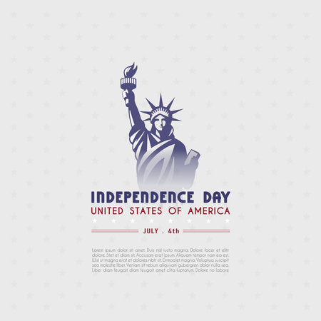 USA Independence Day on banner template. suitable for greeting cards, posters, banners, etcのイラスト素材