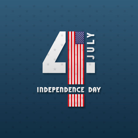 USA Independence Day on banner template. suitable for greeting cards, posters, banners, etcのイラスト素材