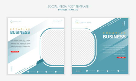 Social media post template modern design, for business digital marketing online, banner and posterのイラスト素材