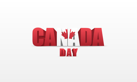 Canada day background or banner design template celebrated on July 1st. Canada independence day backgroundのイラスト素材
