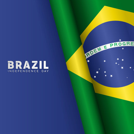 Happy Independence Day Of Brazil, 7 September, nice template for Brazil Independence Day designのイラスト素材