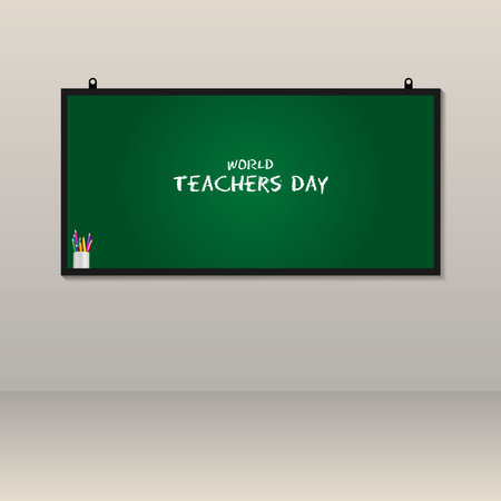 World Teachers Day, 5 october, greeting card concept for social media post, banner, ectのイラスト素材