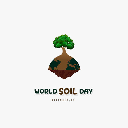 World Soil Day concept. Template for background, banner, card, poster greeting card etcのイラスト素材
