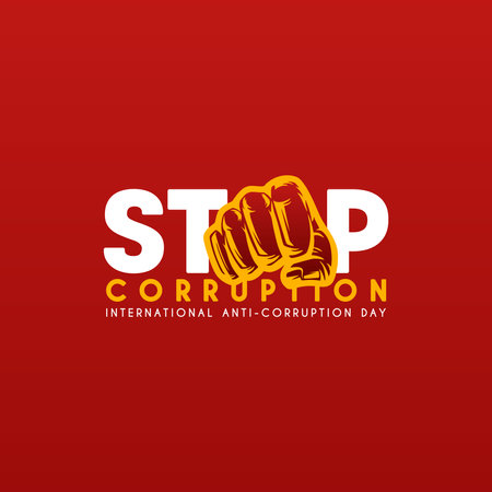 International Anti-Corruption Day vector design template, good for celebration usageのイラスト素材