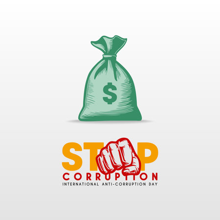 International anti-corruption day design, good template for social media postのイラスト素材