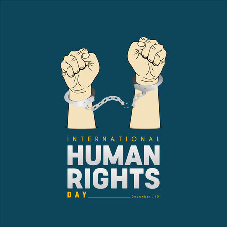 Human Rights Day concept. greeting card and banner designのイラスト素材