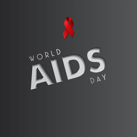 World AIDS Day design concept. poster, banner, greeting card etcのイラスト素材