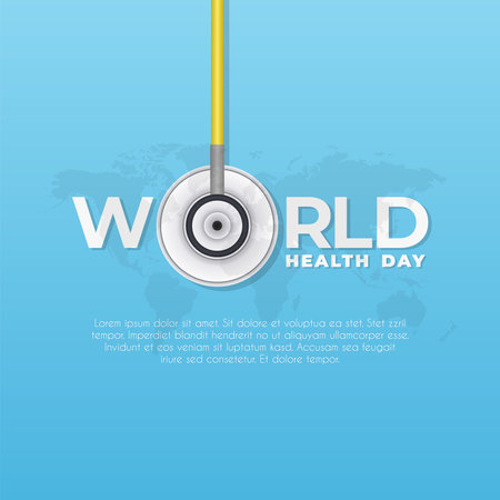 World Health Day is a global health awareness day celebrated every year on 7th Aprilのイラスト素材