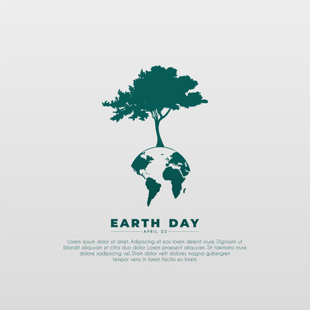 Earth Day is an annual event celebrated on April 22, to show support for environmental protectionのイラスト素材
