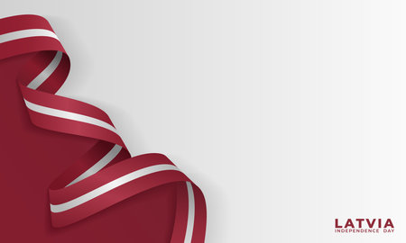Happy Latvia Independence Day November 18th Celebration Vector Design Illustrationのイラスト素材