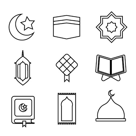 Ramadhan outline iconのイラスト素材