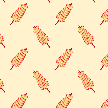 Potato snack pattern 3のイラスト素材