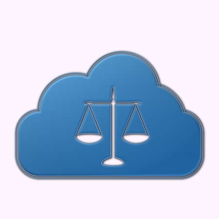 Cloud with symbol Justiceの写真素材