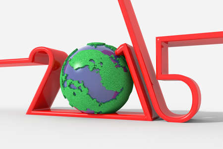 Year 2015 with the world instead of the zeroの写真素材