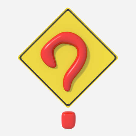 USA Road sign Indicating doubtの写真素材