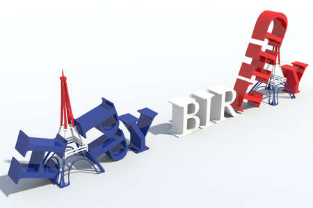 Eiffel Tower 3D Happy Birthday
