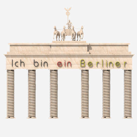 Brandenburg Gate 3D \ "Ich bin ein Berliner \"の写真素材