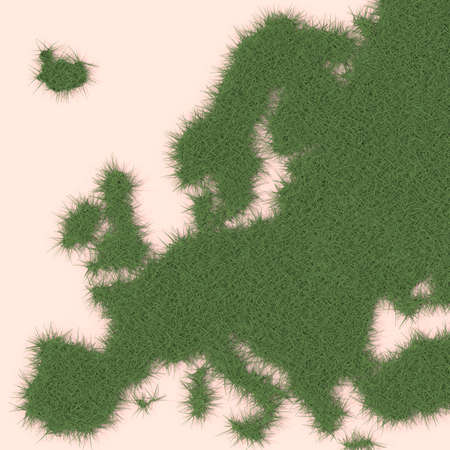 Europe Map 3D texturedの写真素材