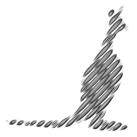 Kangaroo silhouetteの写真素材