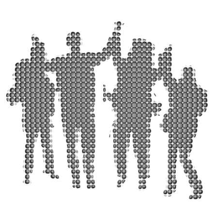 Family silhouetteの写真素材