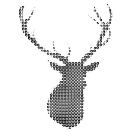 Black deer grungeの写真素材