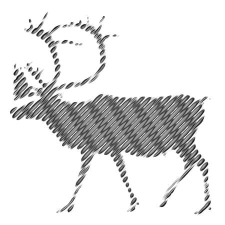 Black deer grungeの写真素材